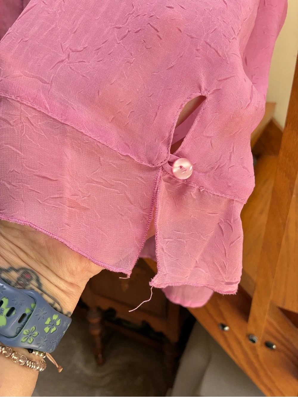 Dressbarn Pink Sheer Button-Up Blouse with Tank Twin Set 2X